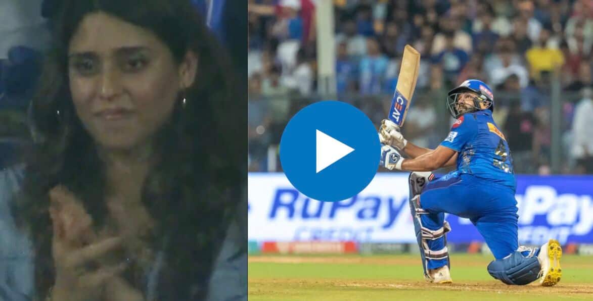 [Watch] Rohit Sharma's Perfectly Timed Pick-Up Shot Makes Wife Ritika Sajdeh Smile